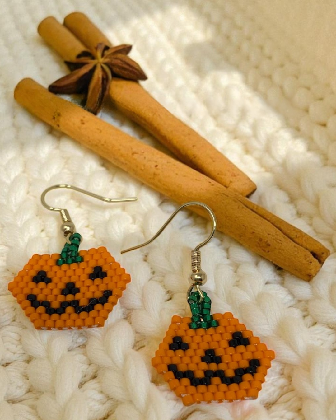 Pumpkin earrings, calabaza earrings, pumpkin accessories, autumn