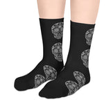 Mid-length Socks skull day of the dead