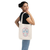 Organic Canvas Skull Day of the Dead Tote Bag