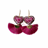 Hand embroidery earrings