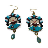 Earrings muñeca Lele -Huichol art- Lele Doll Earrings