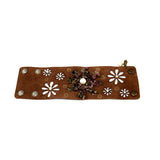 Brown leather bracelet