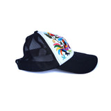Trucker Hat with Otomi Embroidery