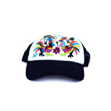 Trucker Hat with Otomi Embroidery
