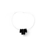Sterling Silver and Lava Stone Pendant Necklace
