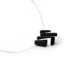 Sterling Silver and Lava Stone Pendant Necklace