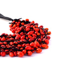 Red necklace natural seeds
