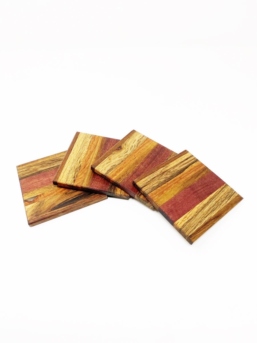 Wood Coasters set of 4