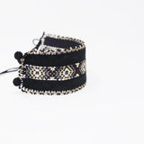 Leather Huichol Art bracelet