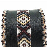 Leather Huichol Art bracelet